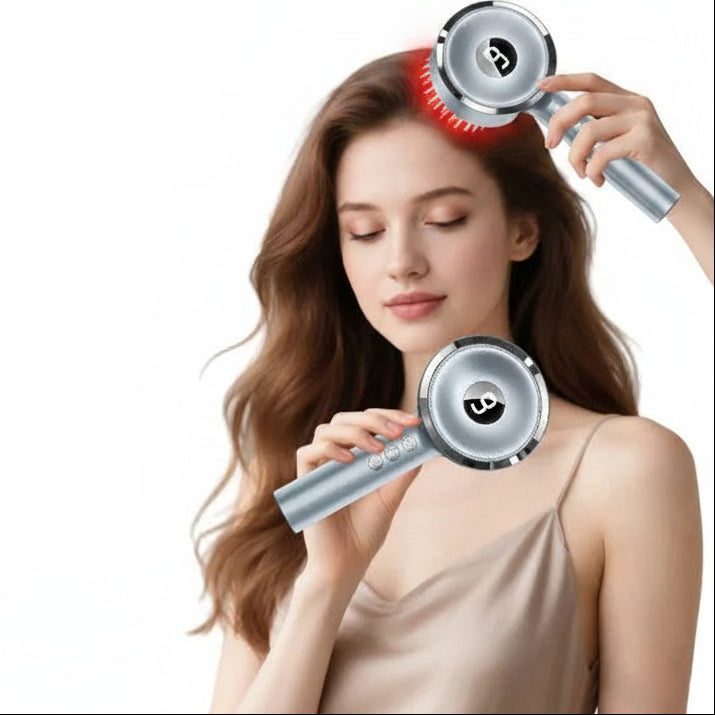 Brosse Vitalité Folliculaire™ – Photothérapie & Massage du Cuir Chevelu femme