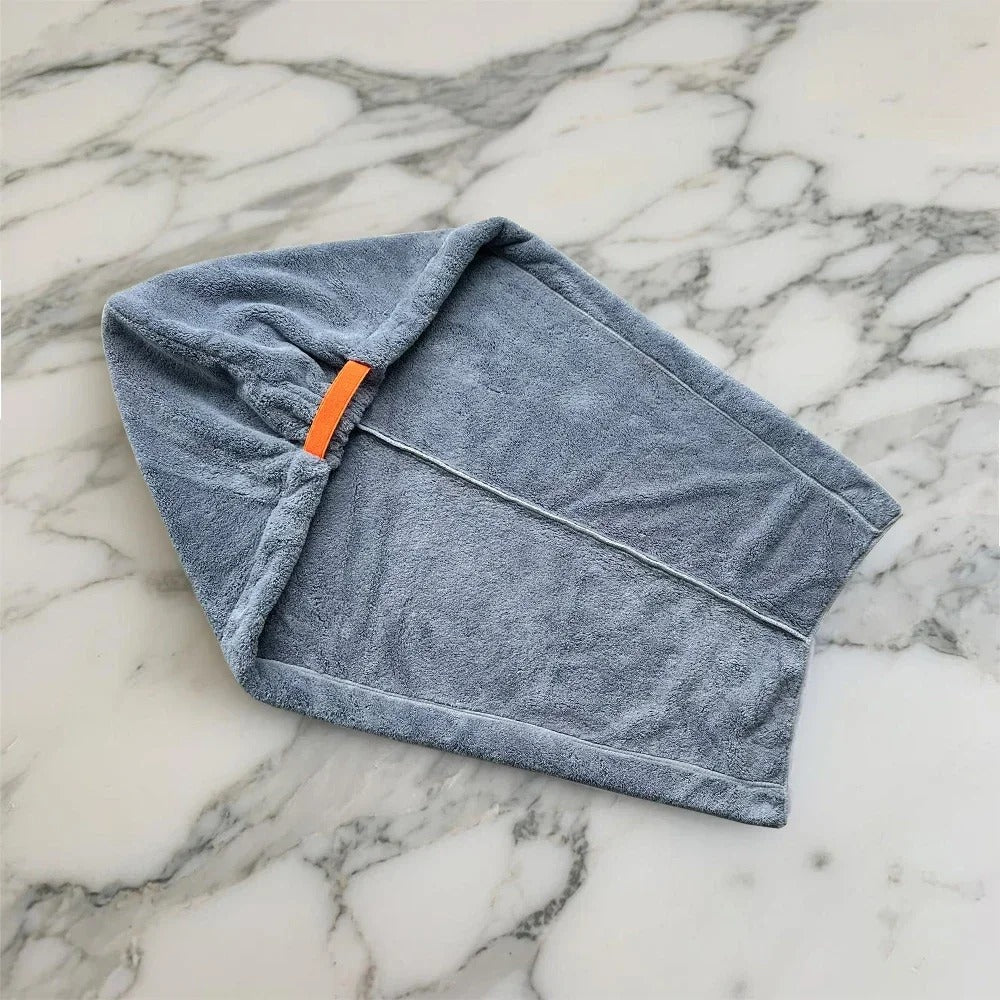 Serviette Microfibre Capillaire Douce & Vitalité™ grise