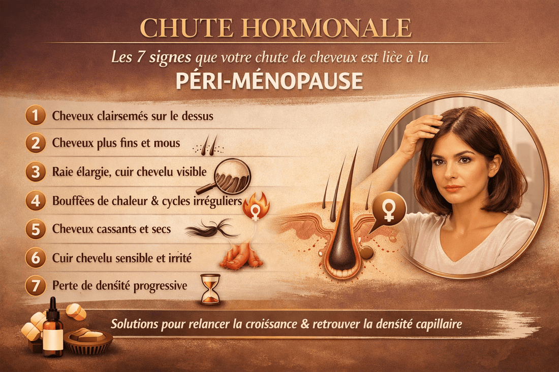 Les 7 signes que votre chute de cheveux est liée à la péri‑ménopause
