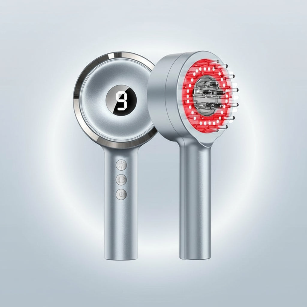 Brosse Vitalité Folliculaire™ – Photothérapie & Massage du Cuir Chevelu