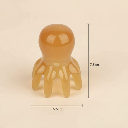 Octopus Meridian™ – Peigne de Massage du Cuir Chevelu jaune
