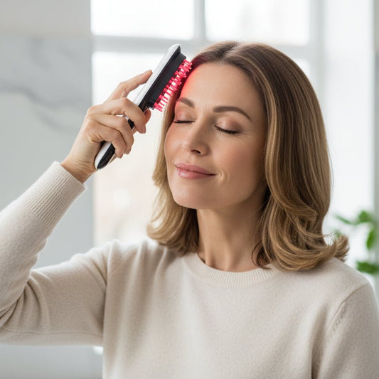 brosse de massage lumière led