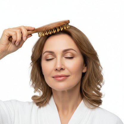 Brosse énergétique anti‑chute &amp; stimulation capillaire