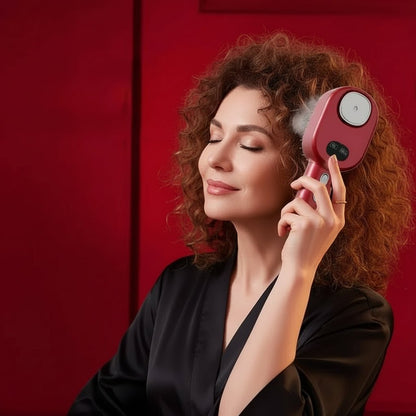 Brosse Soins "Renaissance": Masseur Vibratoire & Brume Anti-Chute massage