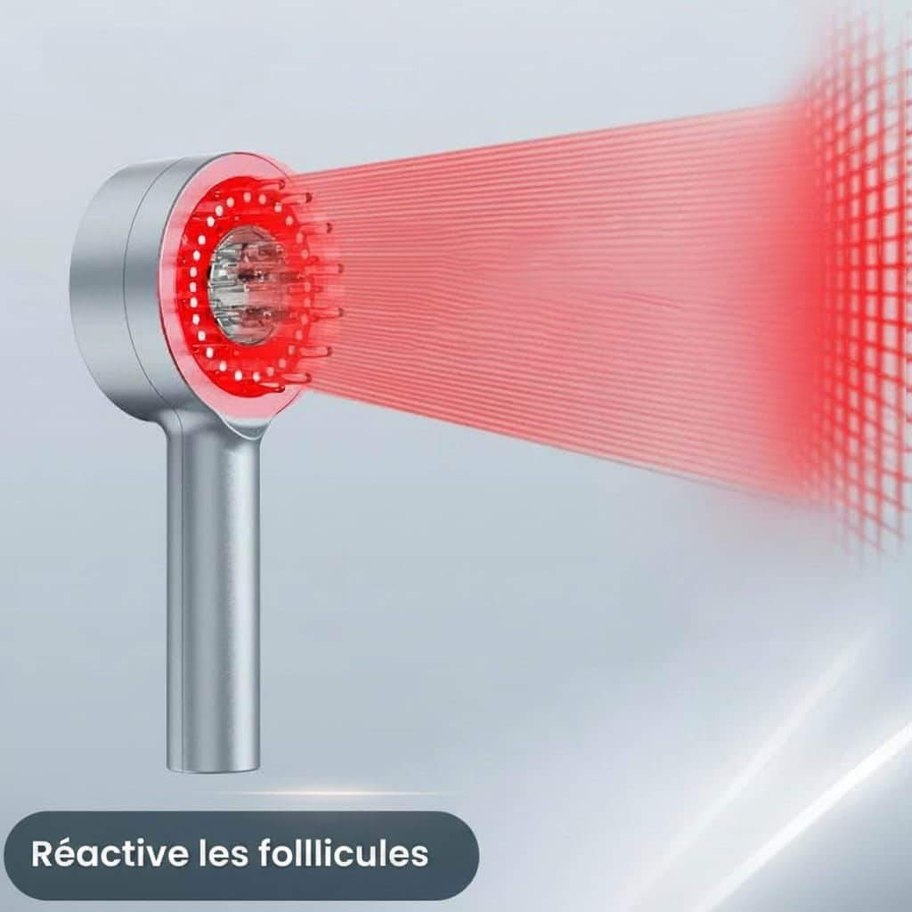 Brosse Vitalité Folliculaire™ – Photothérapie & Massage du Cuir Chevelu follicule 