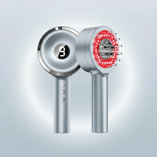 Brosse Vitalité Folliculaire™ – Photothérapie & Massage du Cuir Chevelu