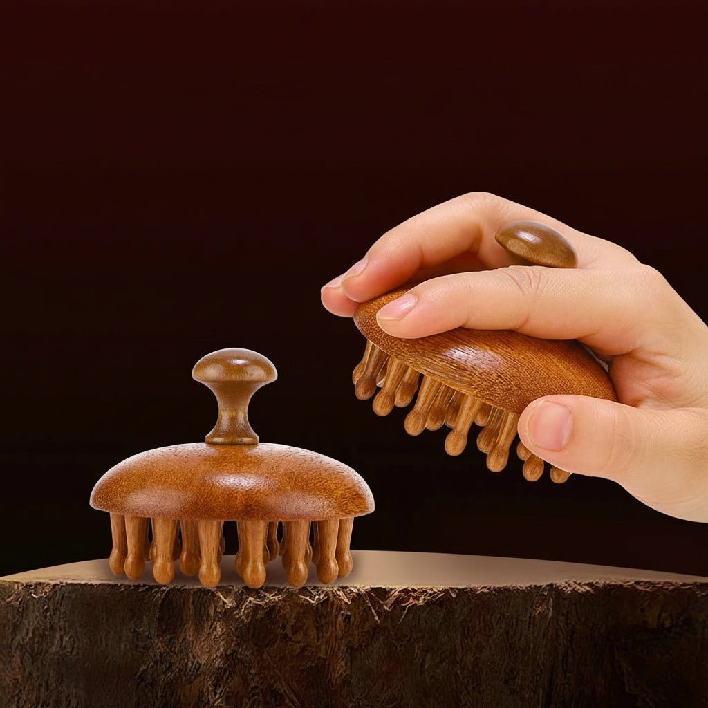 Peigne de Massage Multifonctionnel en Bois massage