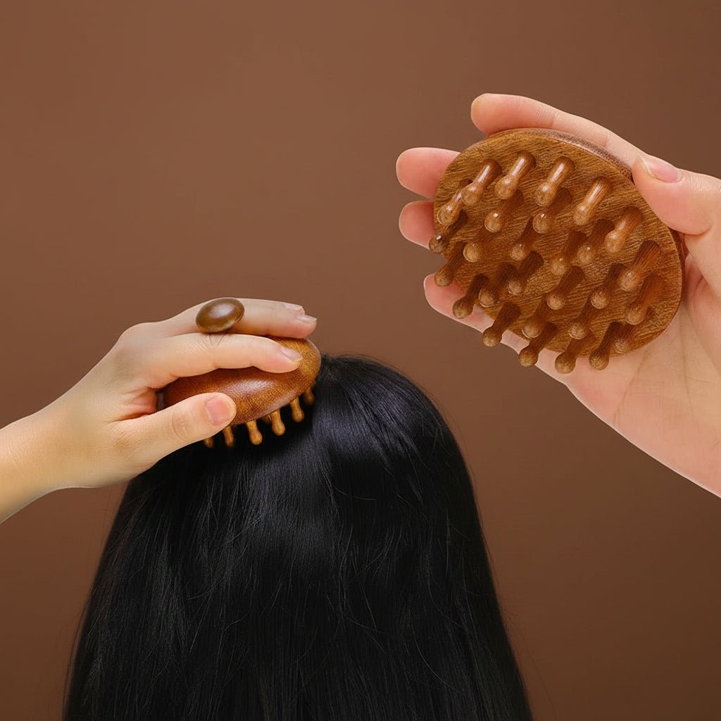 Peigne de Massage Multifonctionnel en Bois