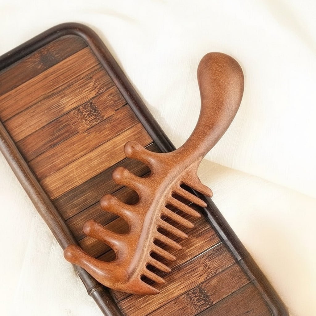 Peigne de Massage Multifonctionnel en Bois –  Repousse capillaire benfaits