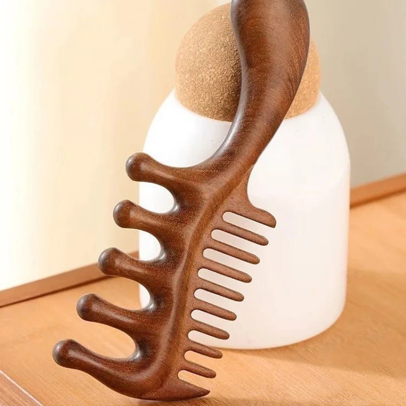 Peigne de Massage Multifonctionnel en Bois –  Repousse capillaire utilisation