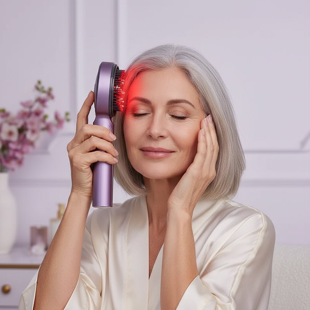 Brosse Masseur EMS & Lumière Rouge bénéfice